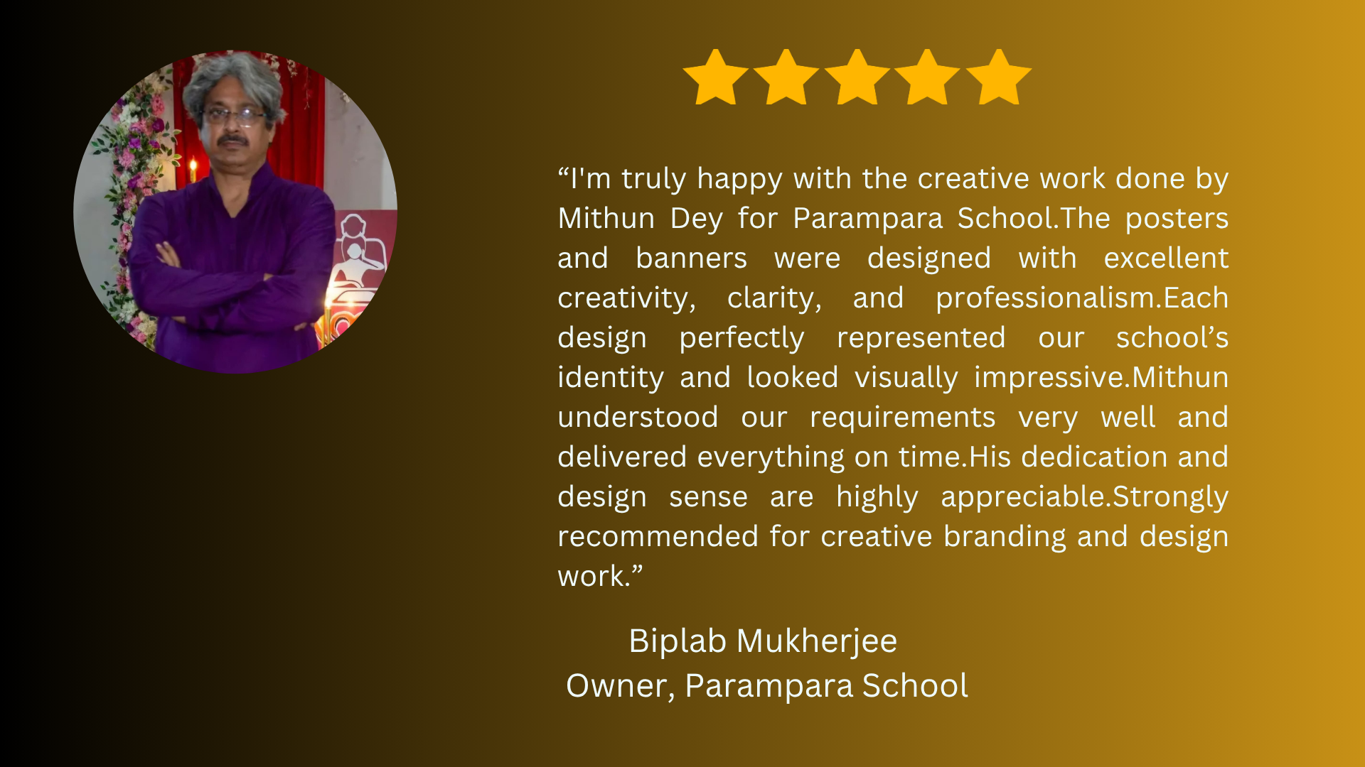 “Working with Mithun Dey was a wonderful experience. He created a professional and user-friendly website for our organization. The design beautifully reflects our vision and values. Mithun was pat (1)