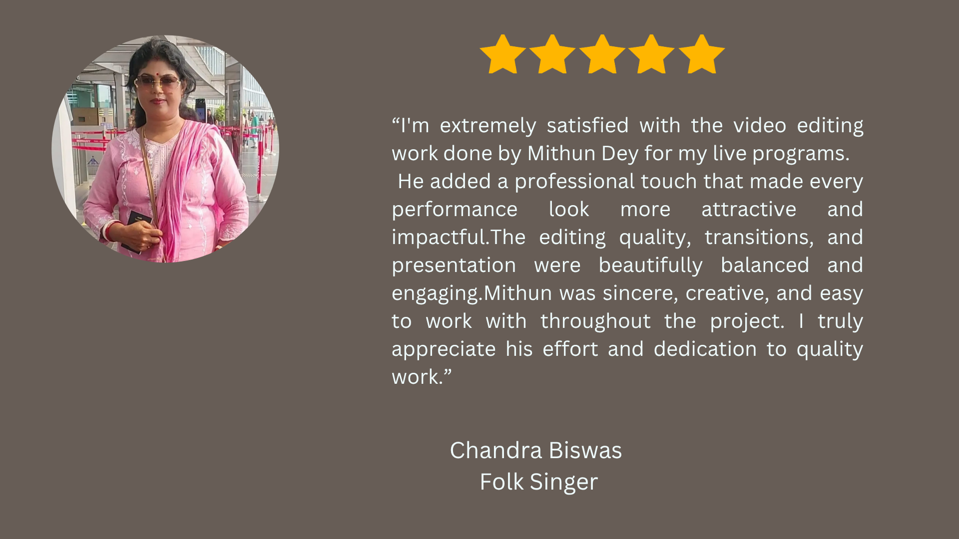 “Working with Mithun Dey was a wonderful experience. He created a professional and user-friendly website for our organization. The design beautifully reflects our vision and values. Mithun was pat (2)