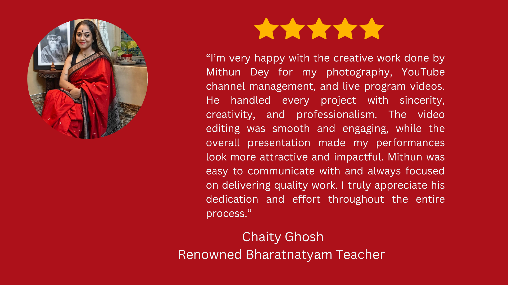 “Working with Mithun Dey was a wonderful experience. He created a professional and user-friendly website for our organization. The design beautifully reflects our vision and values. Mithun was pat (3)