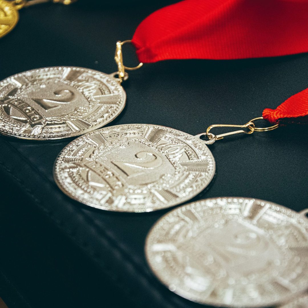 Award medals representing success and achievement